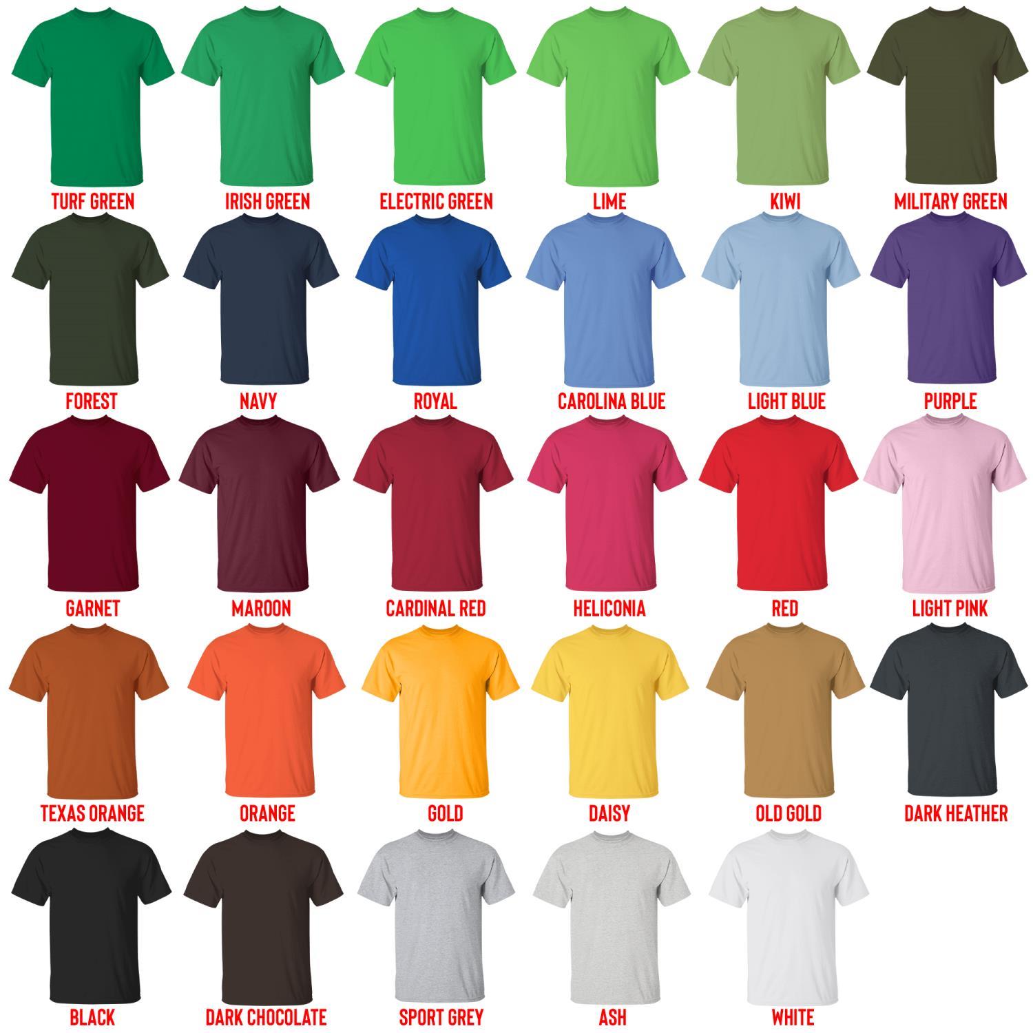 t shirt color chart - Fire Punch Merch